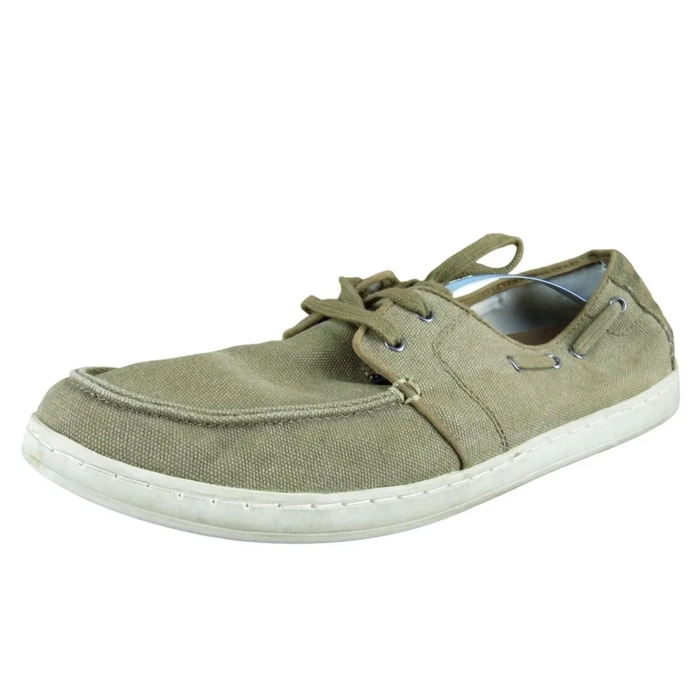 Toms Men's Boat Shoe Beige Fabric Size 10‎ Medium Used 2025